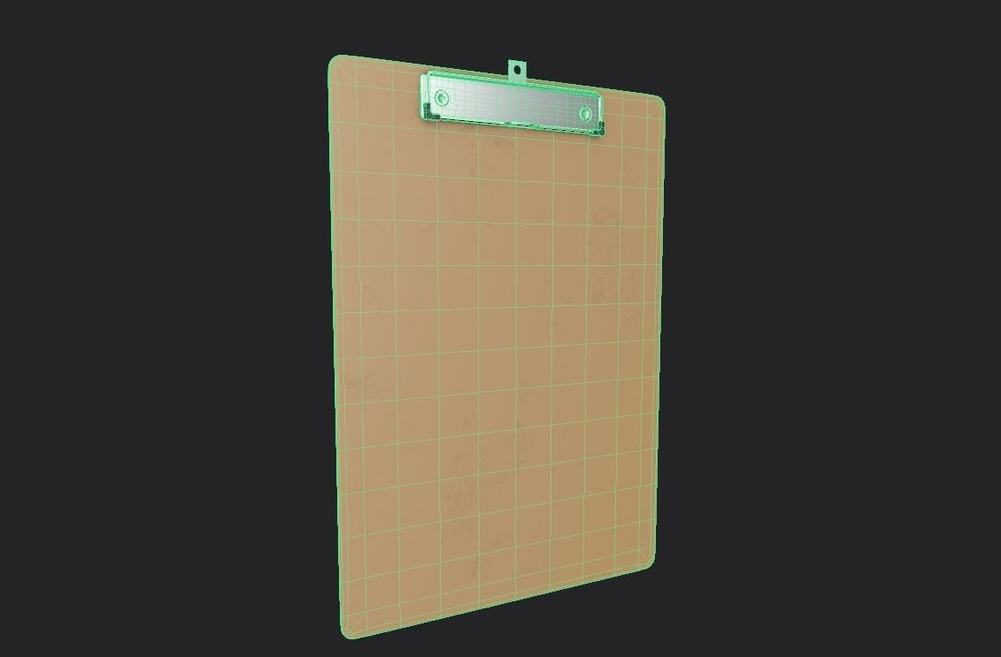 Clip boards M01 Low-poly 3D model_1