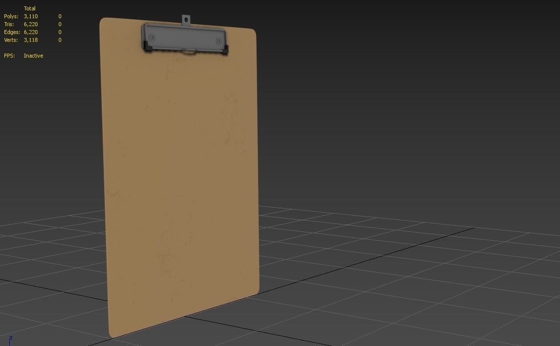 Clip boards M01 Low-poly 3D model_2