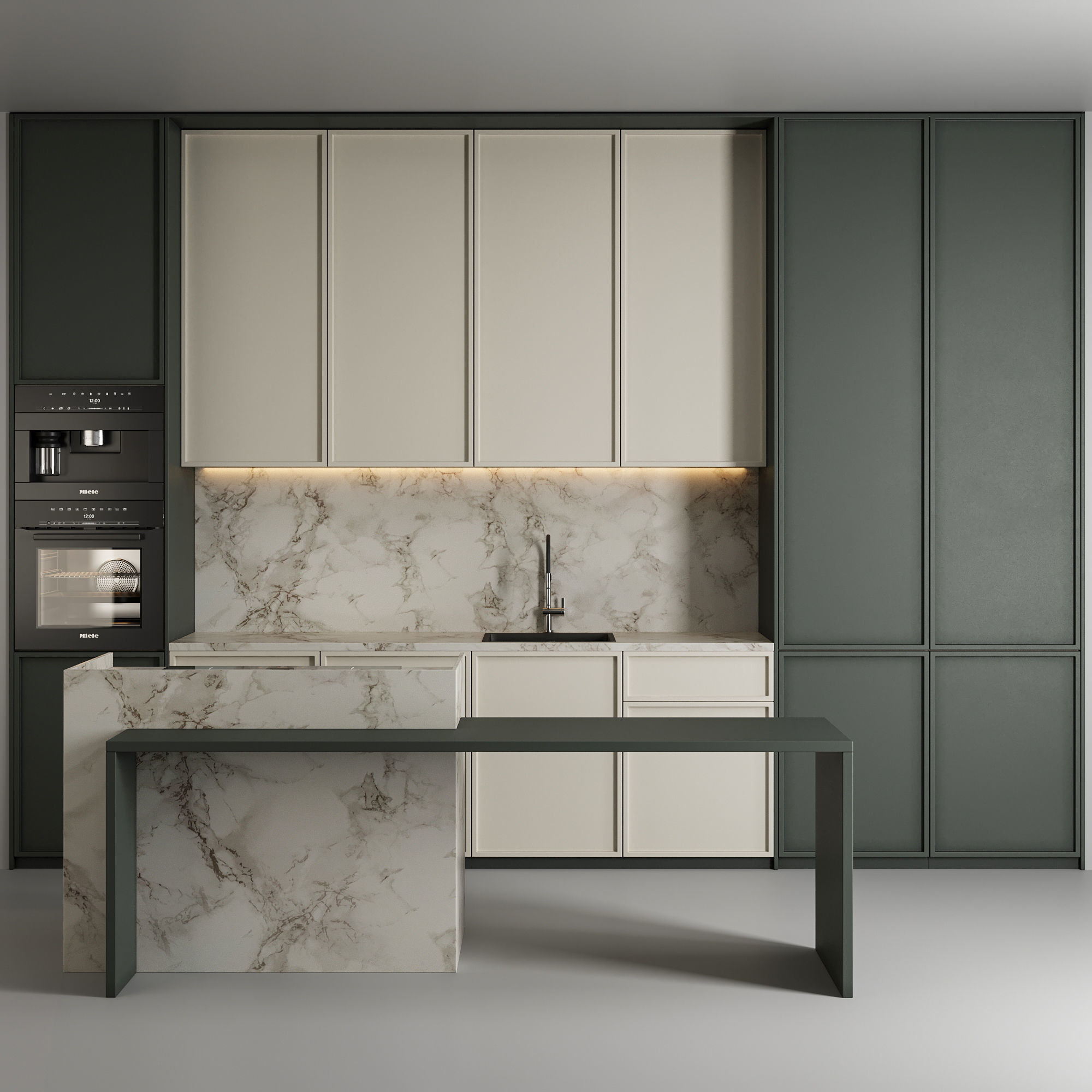 Modern kitchen 08 3D model_2