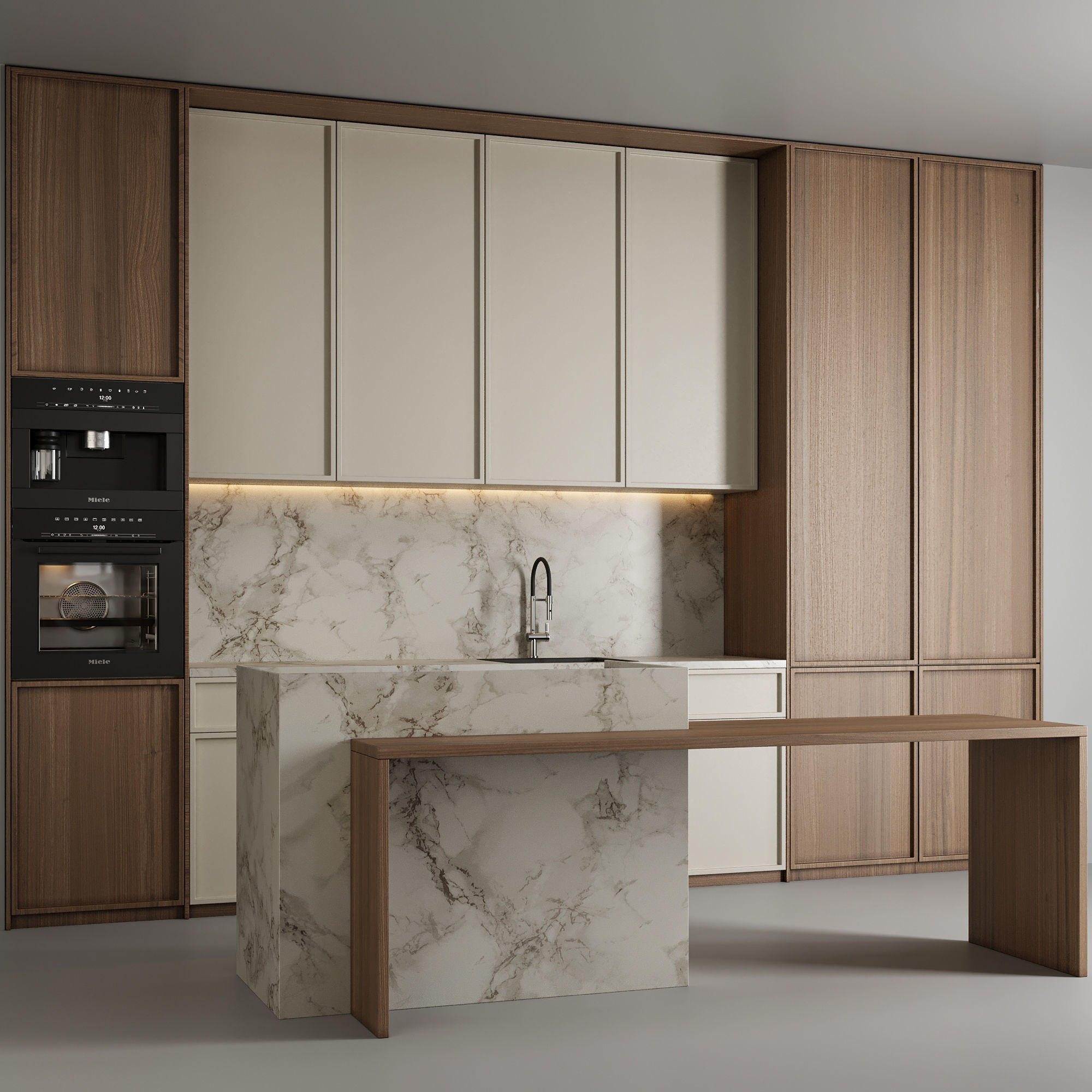 Modern kitchen 08 3D model_1