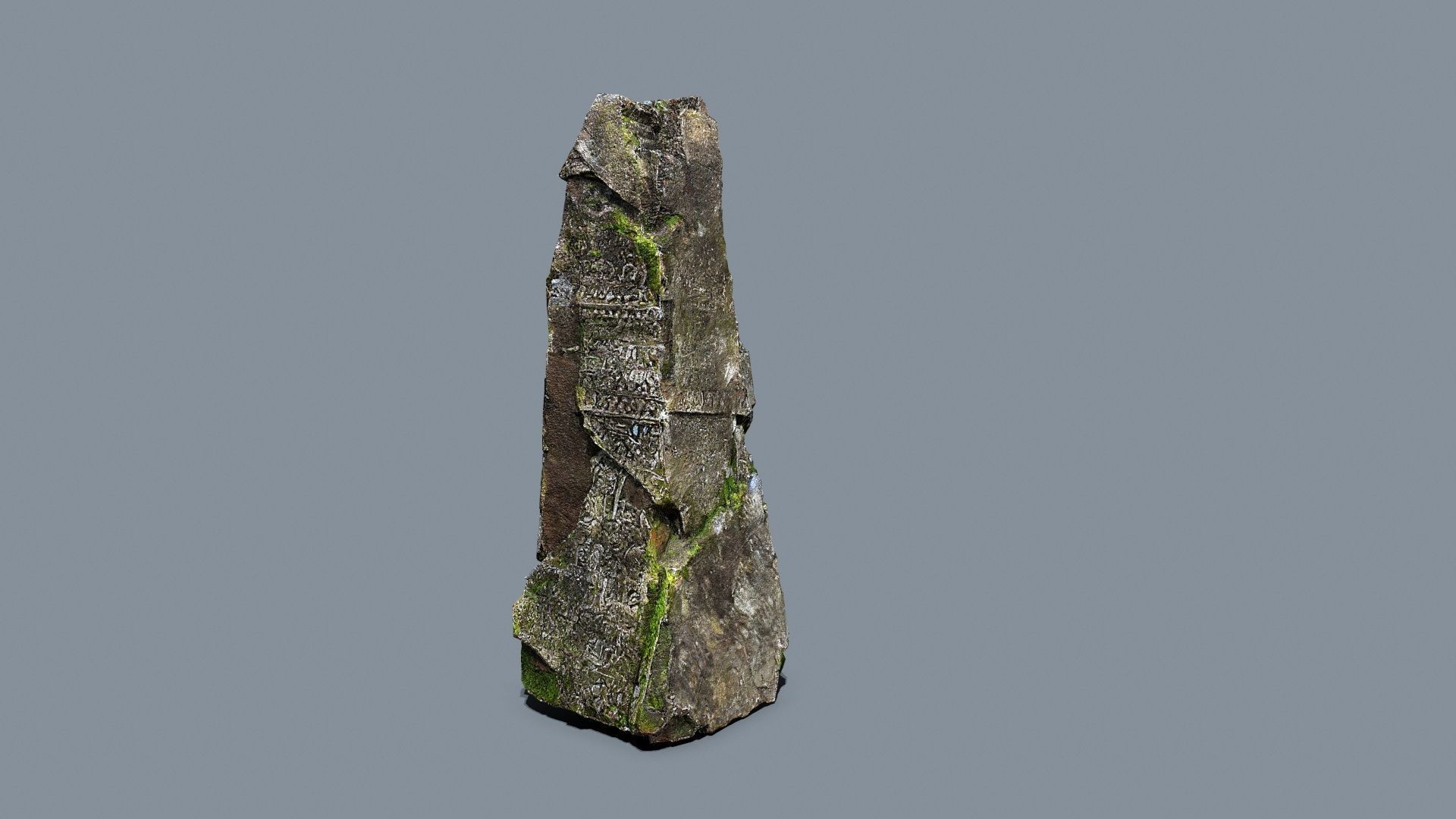 mossy rocks Low-poly 3D model_3