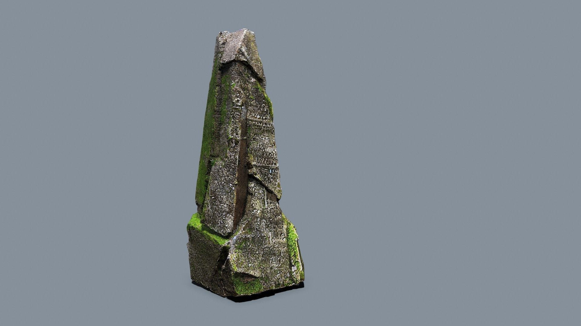 mossy rocks Low-poly 3D model_10