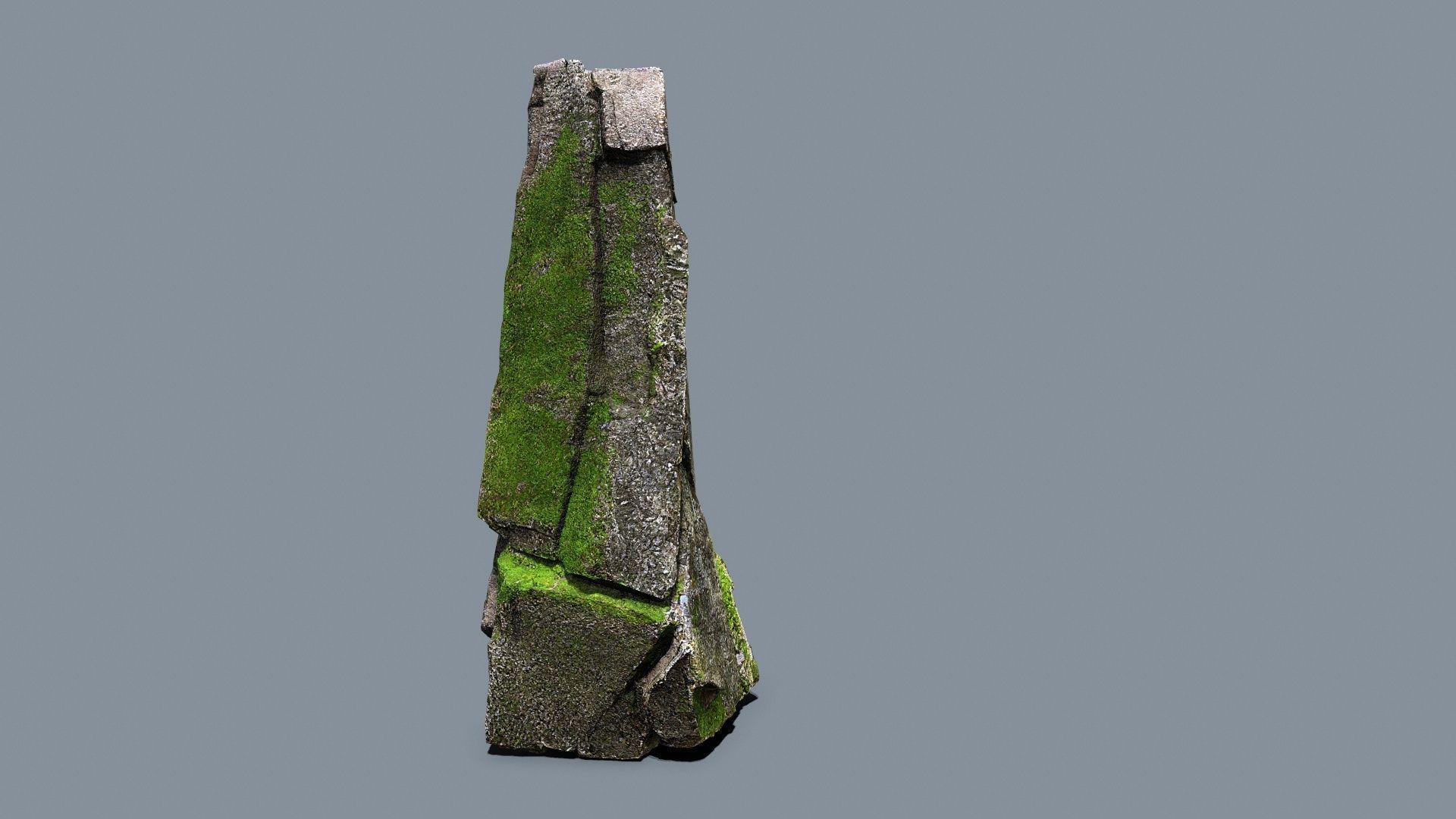 mossy rocks Low-poly 3D model_5