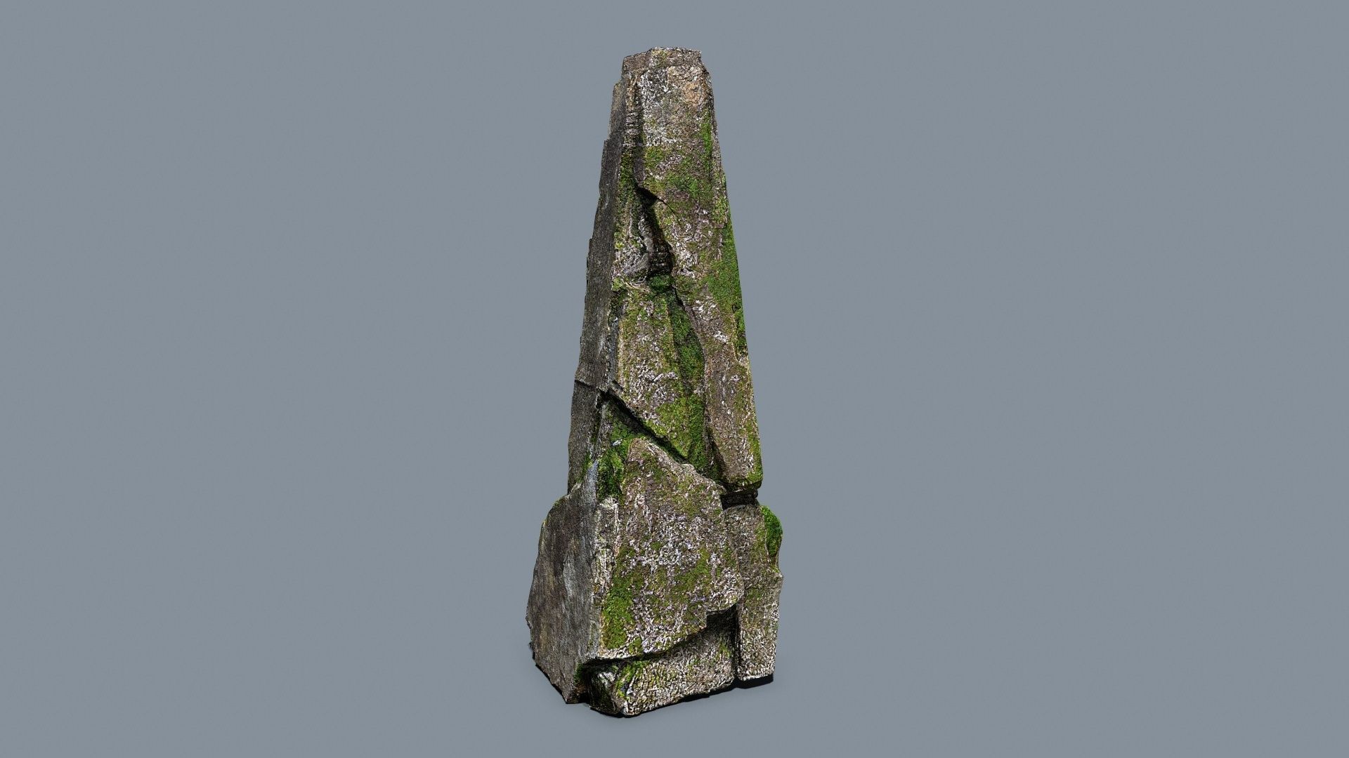 mossy rocks Low-poly 3D model_7