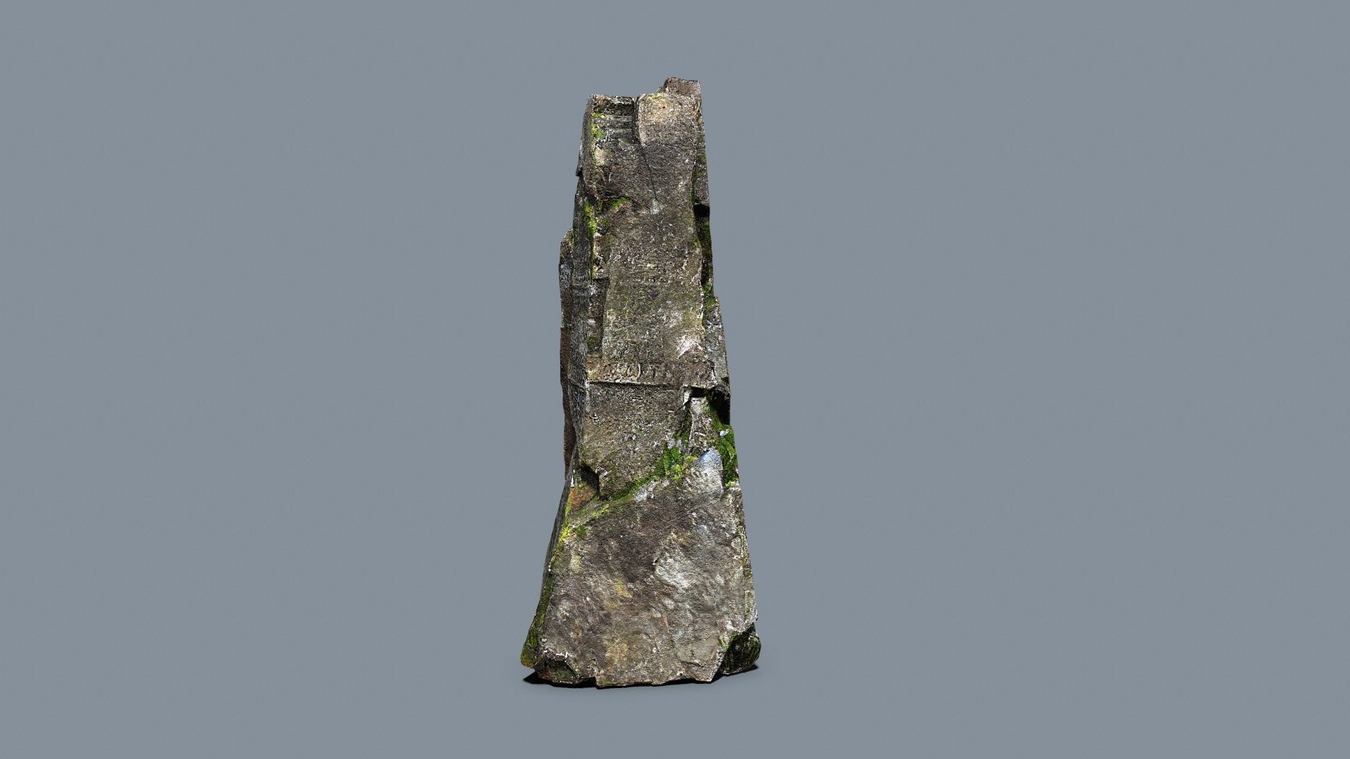 mossy rocks Low-poly 3D model_8
