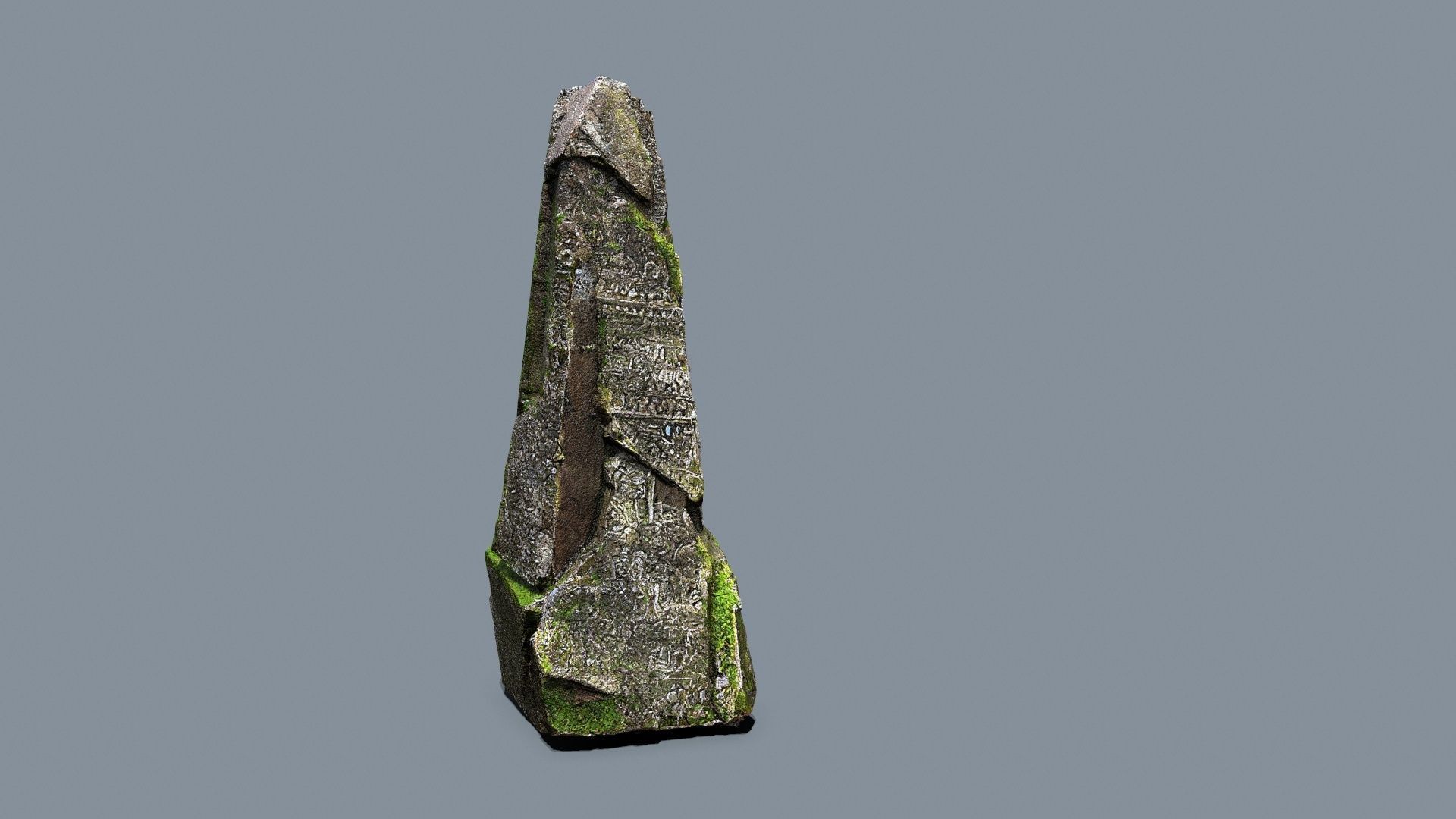 mossy rocks Low-poly 3D model_4