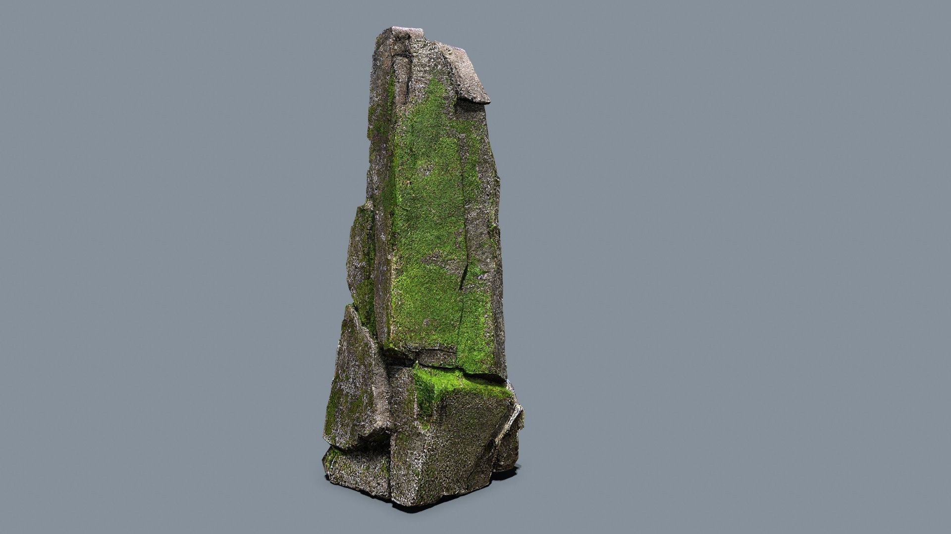 mossy rocks Low-poly 3D model_6
