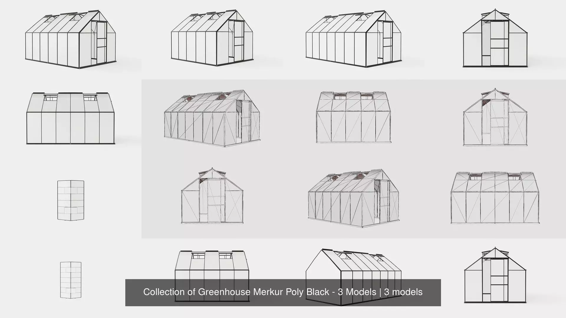 Collection of Greenhouse Merkur Poly Black - 3 Models _0