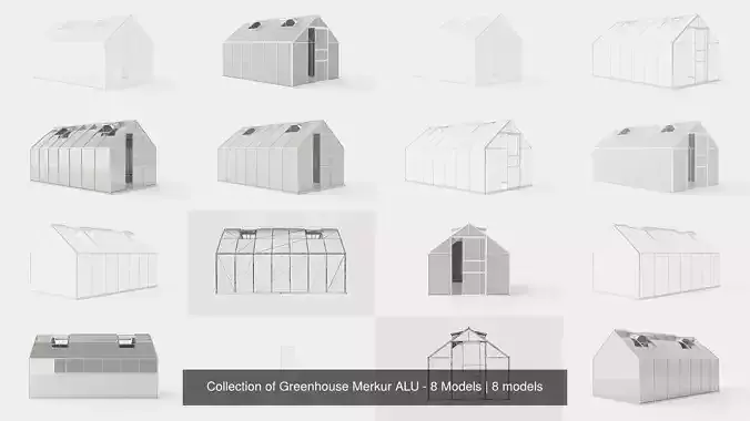Collection of Greenhouse Merkur ALU - 8 Models 