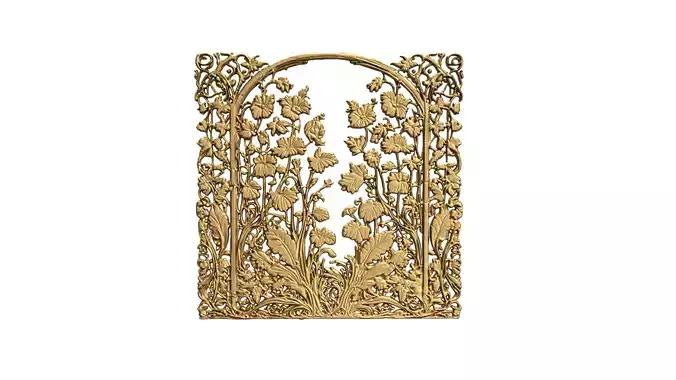 decor set wall panel ornament mural CNC 04 3D print 