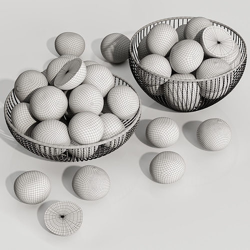 Grapefruit Basket 3D model 4