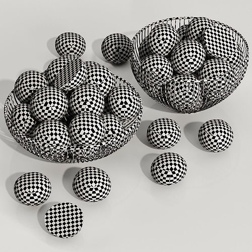 Grapefruit Basket 3D model 5