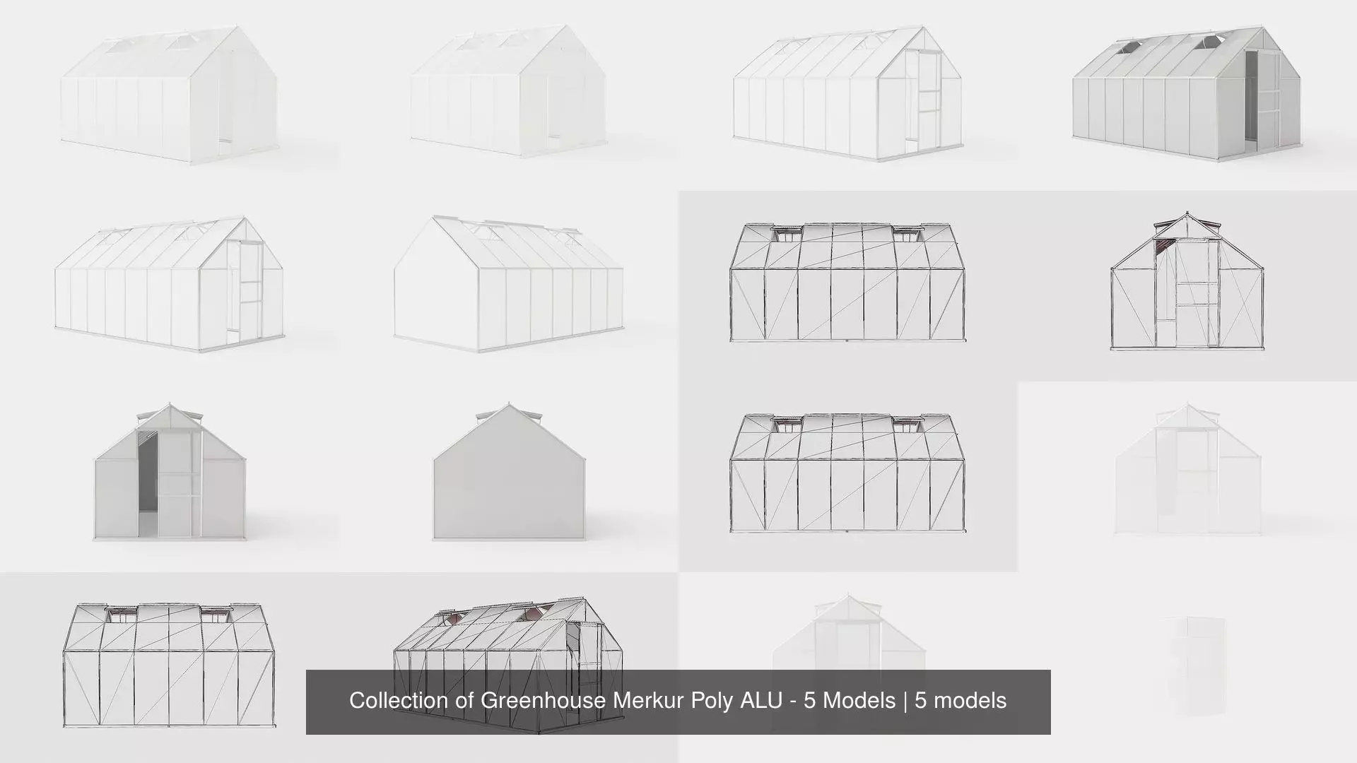 Collection of Greenhouse Merkur Poly ALU - 5 Models _0