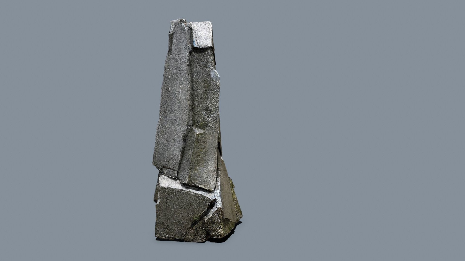cliff rocks Low-poly 3D model_5