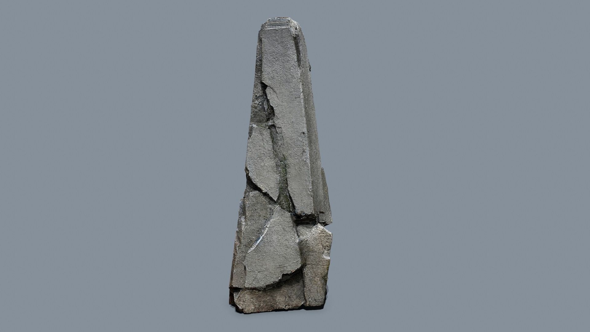 cliff rocks Low-poly 3D model_7