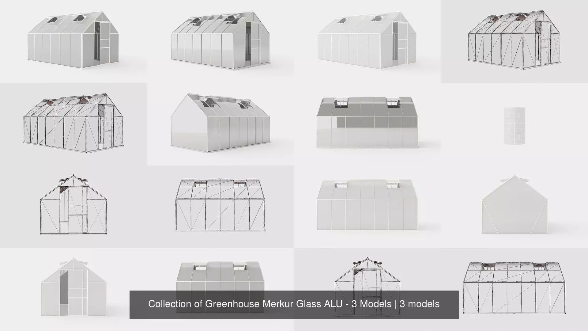 Collection of Greenhouse Merkur Glass ALU - 3 Models _0