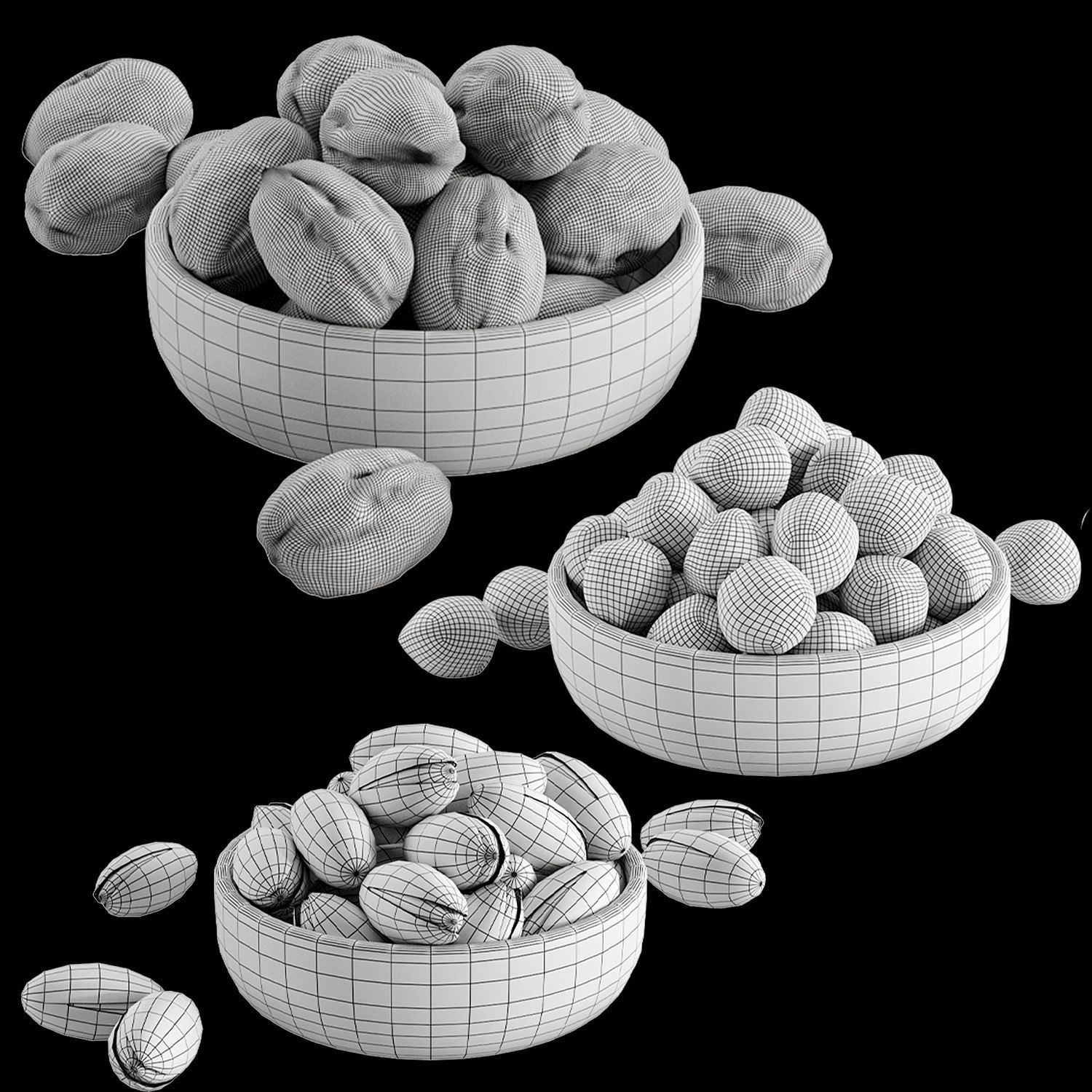 Mixed nuts 3D model_4