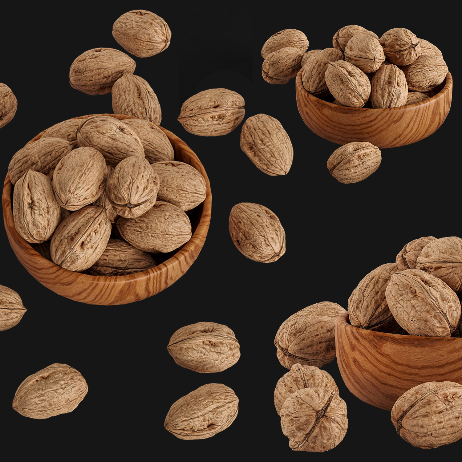 Mixed nuts 3D model_1