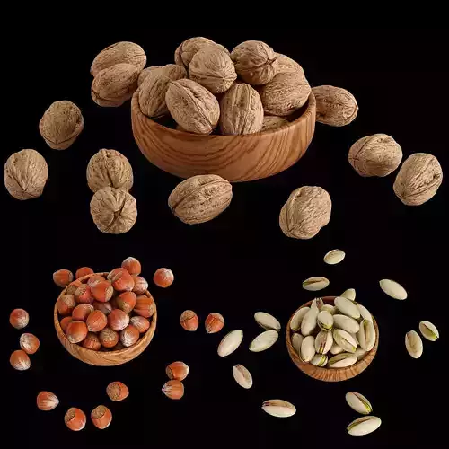 Mixed nuts 3D model