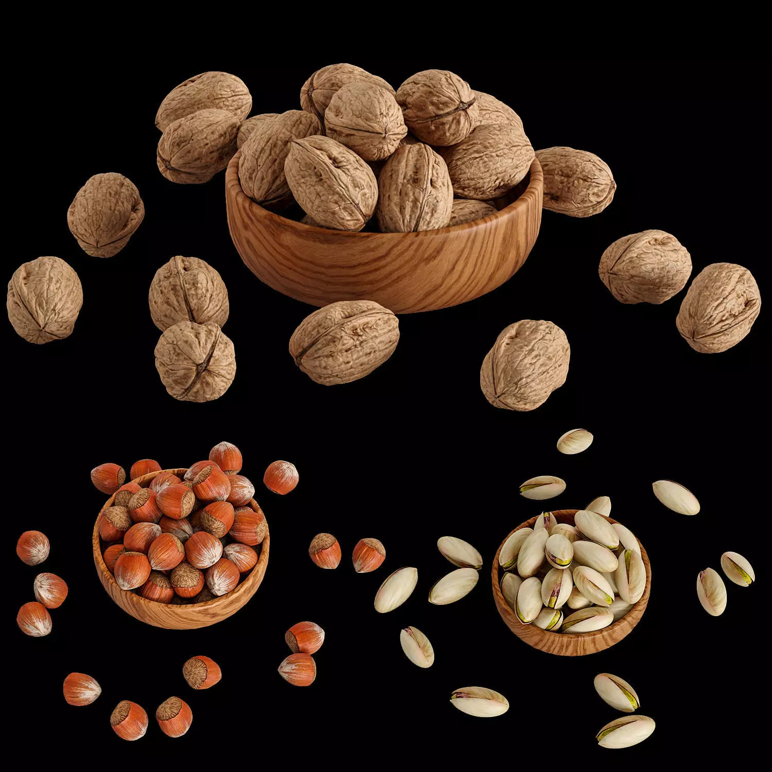 Mixed nuts 3D model_0