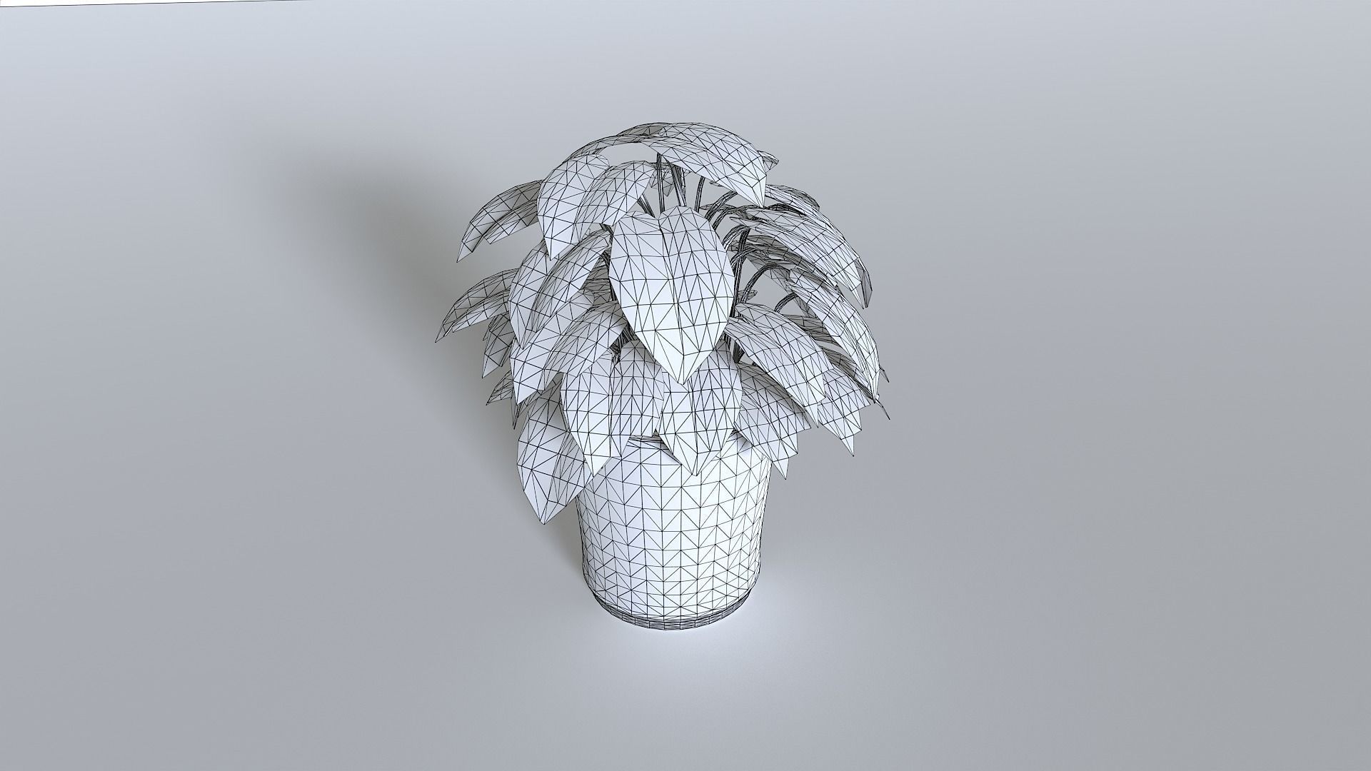 Pot Tropical Plant Pack 4 Low-poly 3D model_8