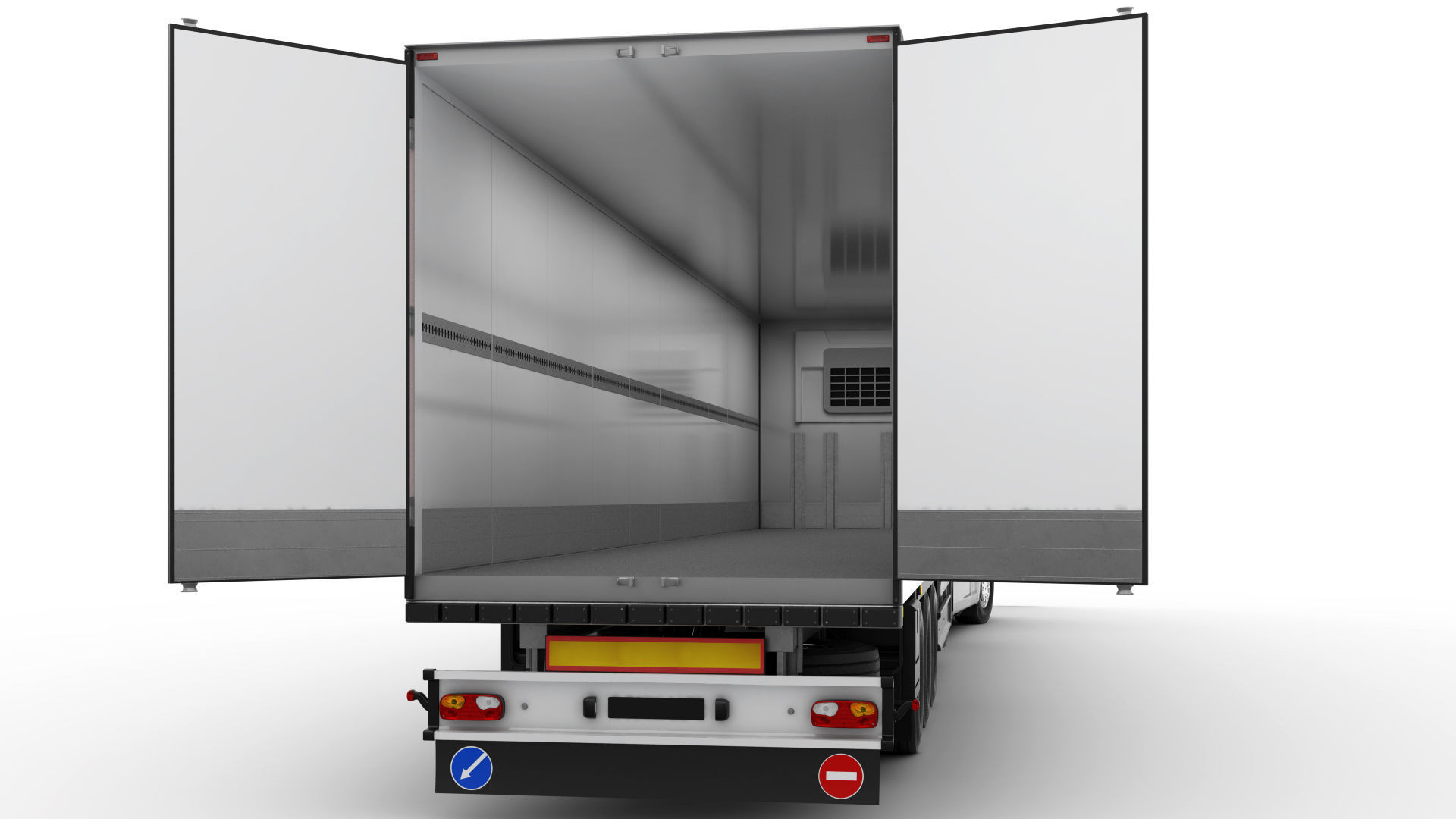 Truck 4X2 with semi trailer 3D model_11