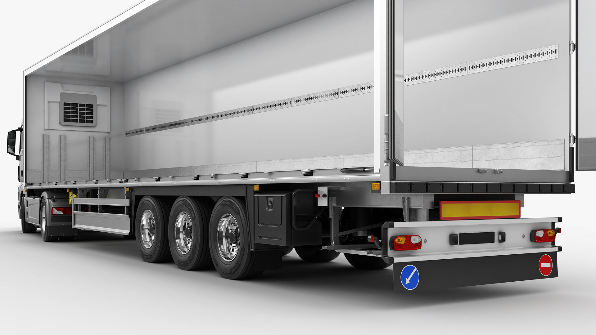 Truck 4X2 with semi trailer 3D model_9