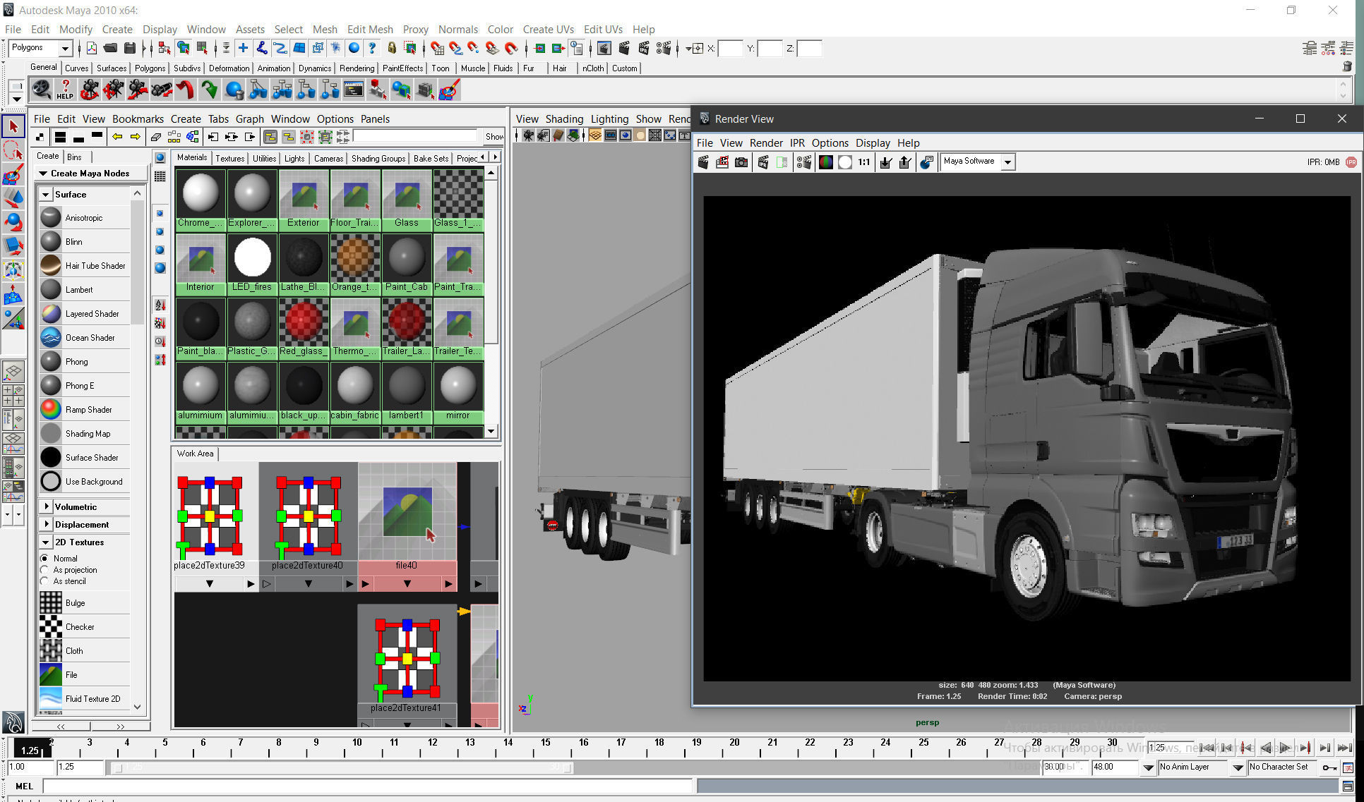 Truck 4X2 with semi trailer 3D model_31
