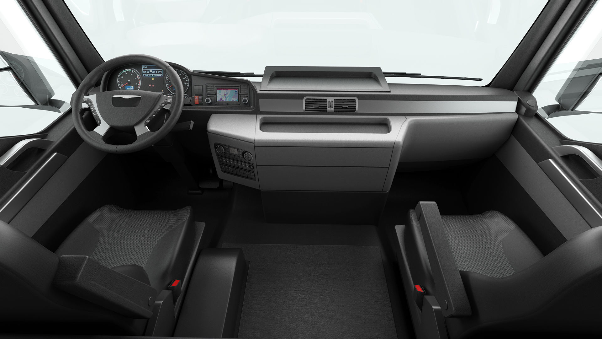 Truck 4X2 with semi trailer 3D model_19