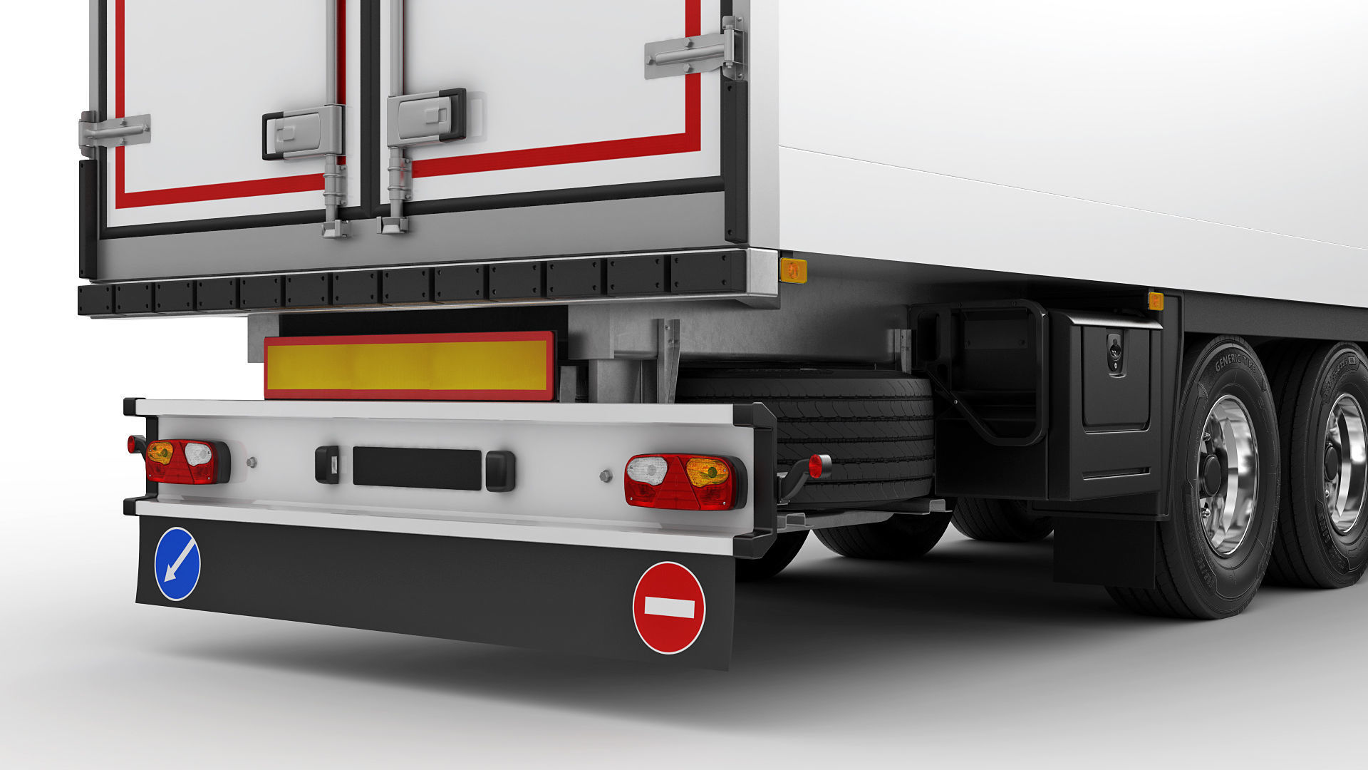 Truck 4X2 with semi trailer 3D model_12