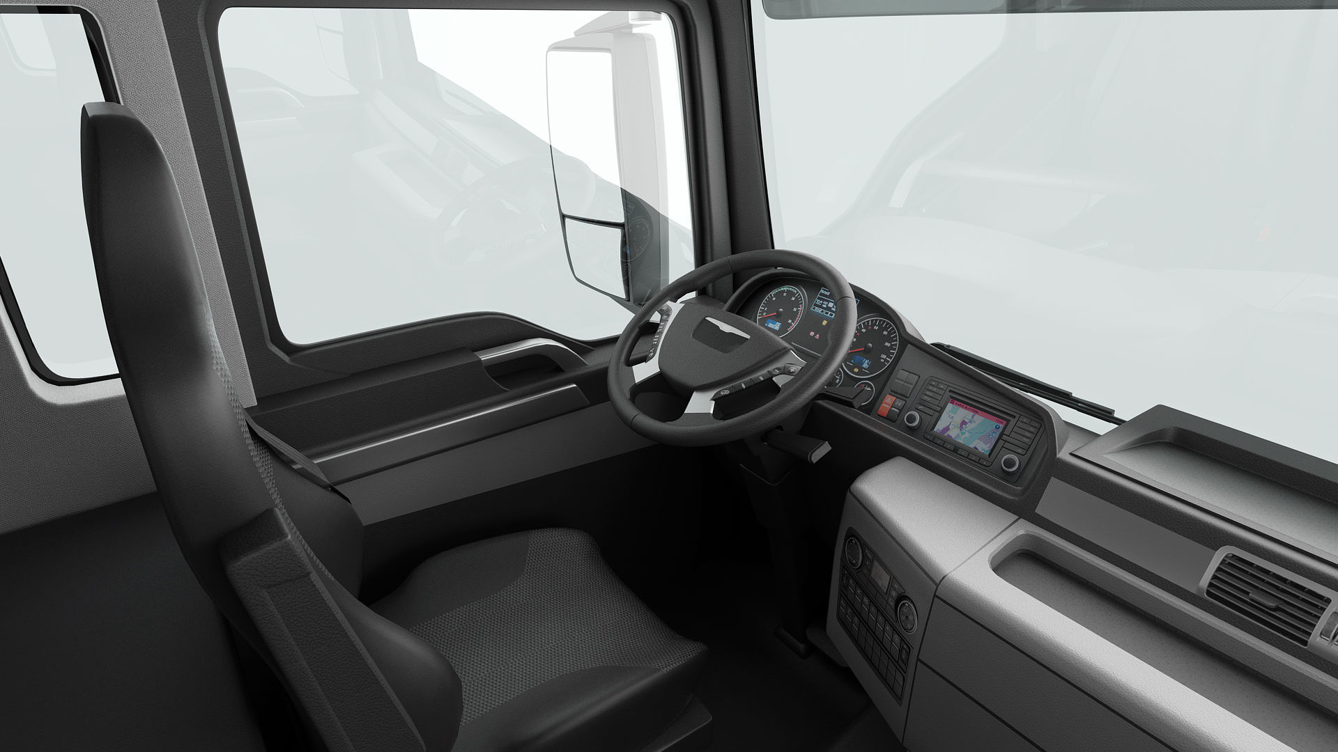 Truck 4X2 with semi trailer 3D model_22