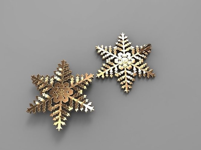 RUBY snowflake necklace printable 3D model  3D print model