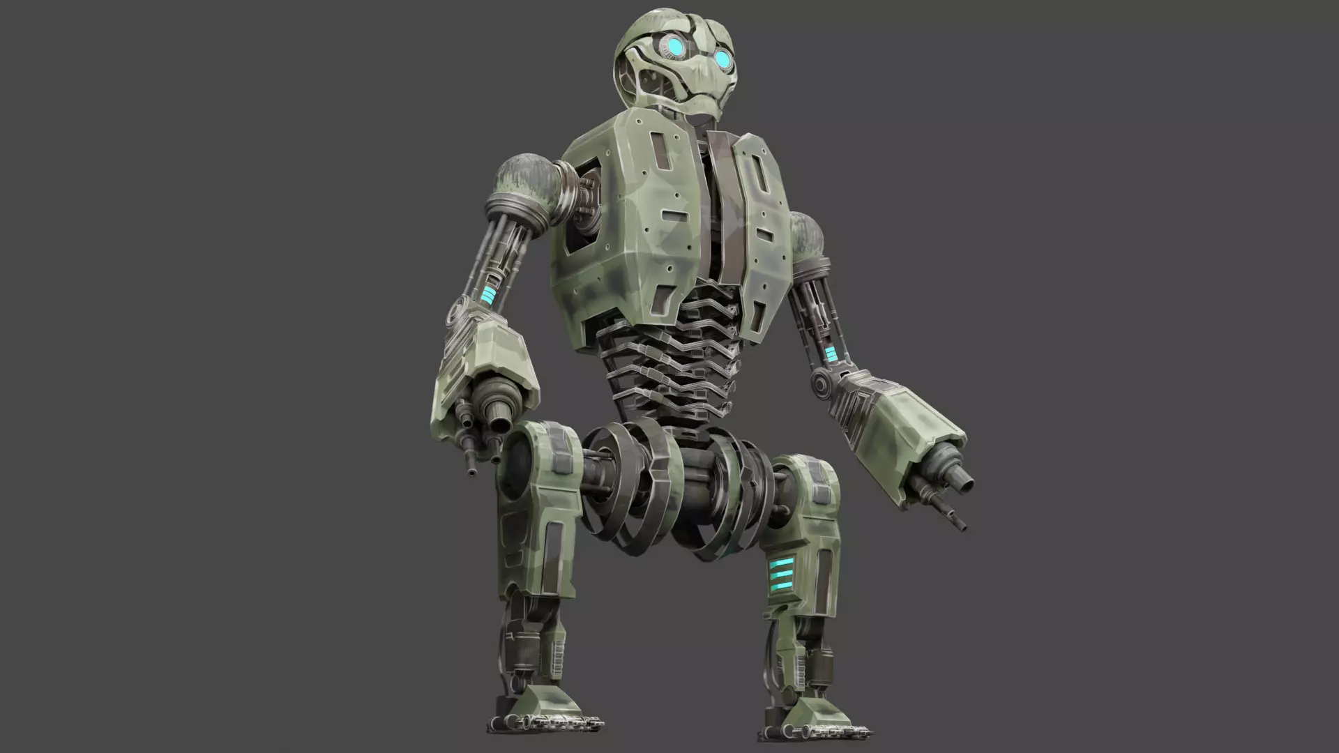 Cool Toon Robot - game ready  Low-poly 3D model_0