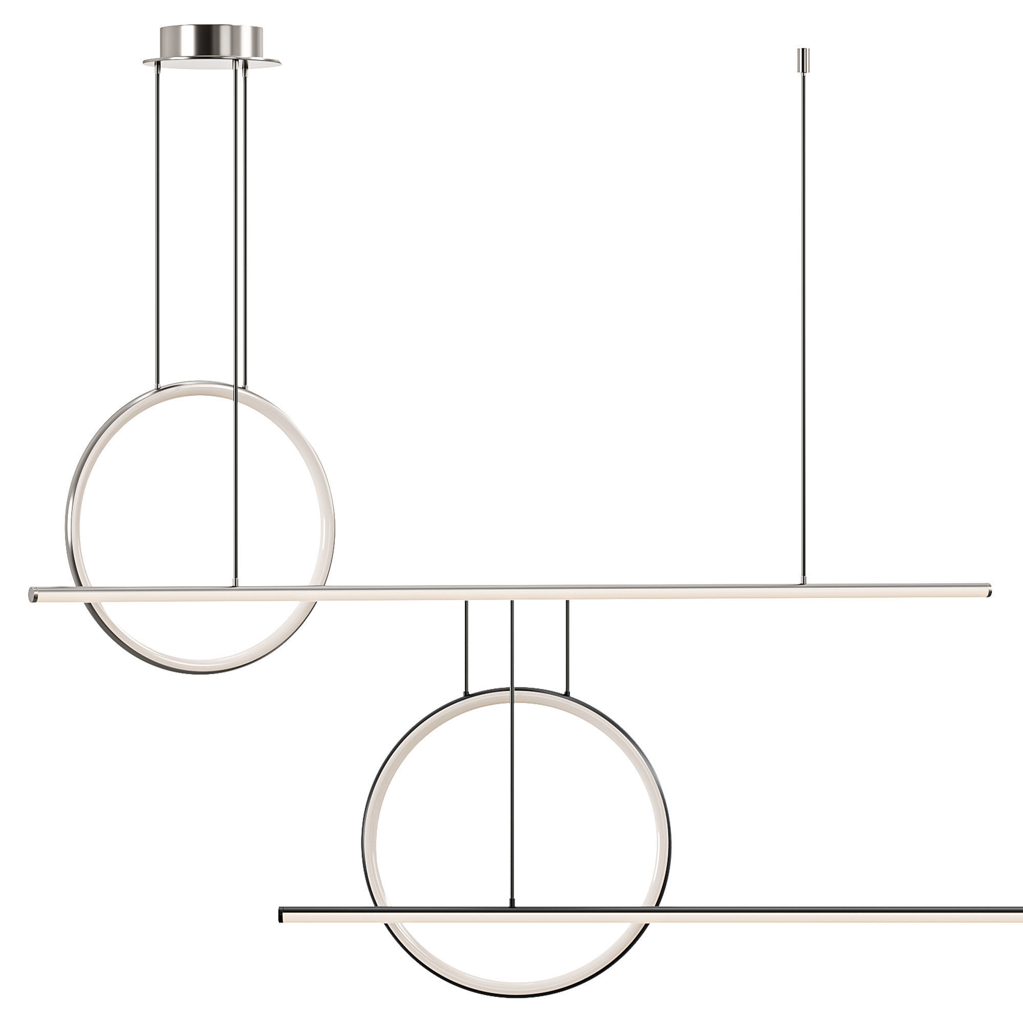 Halo pendant lamp by maytoni 3D model_4