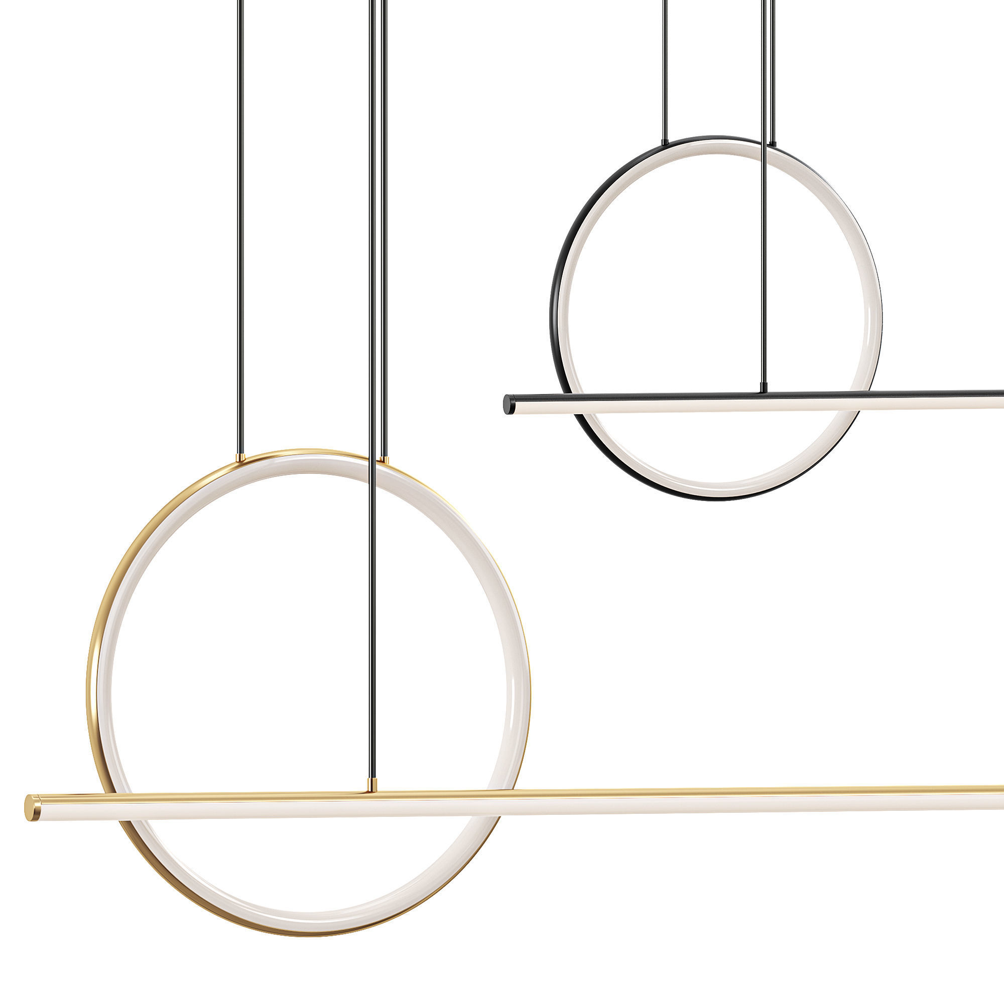 Halo pendant lamp by maytoni 3D model_5