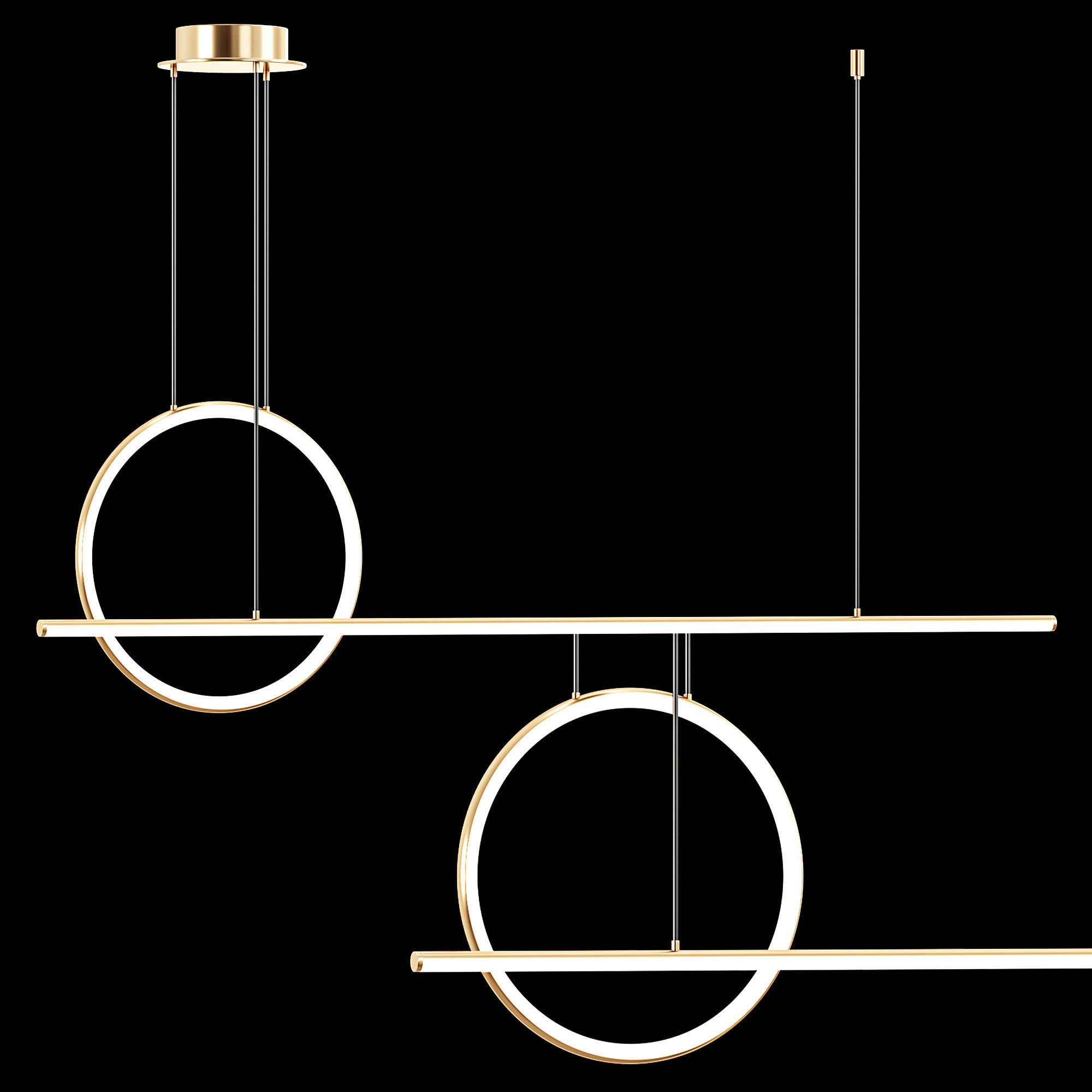 Halo pendant lamp by maytoni 3D model_3