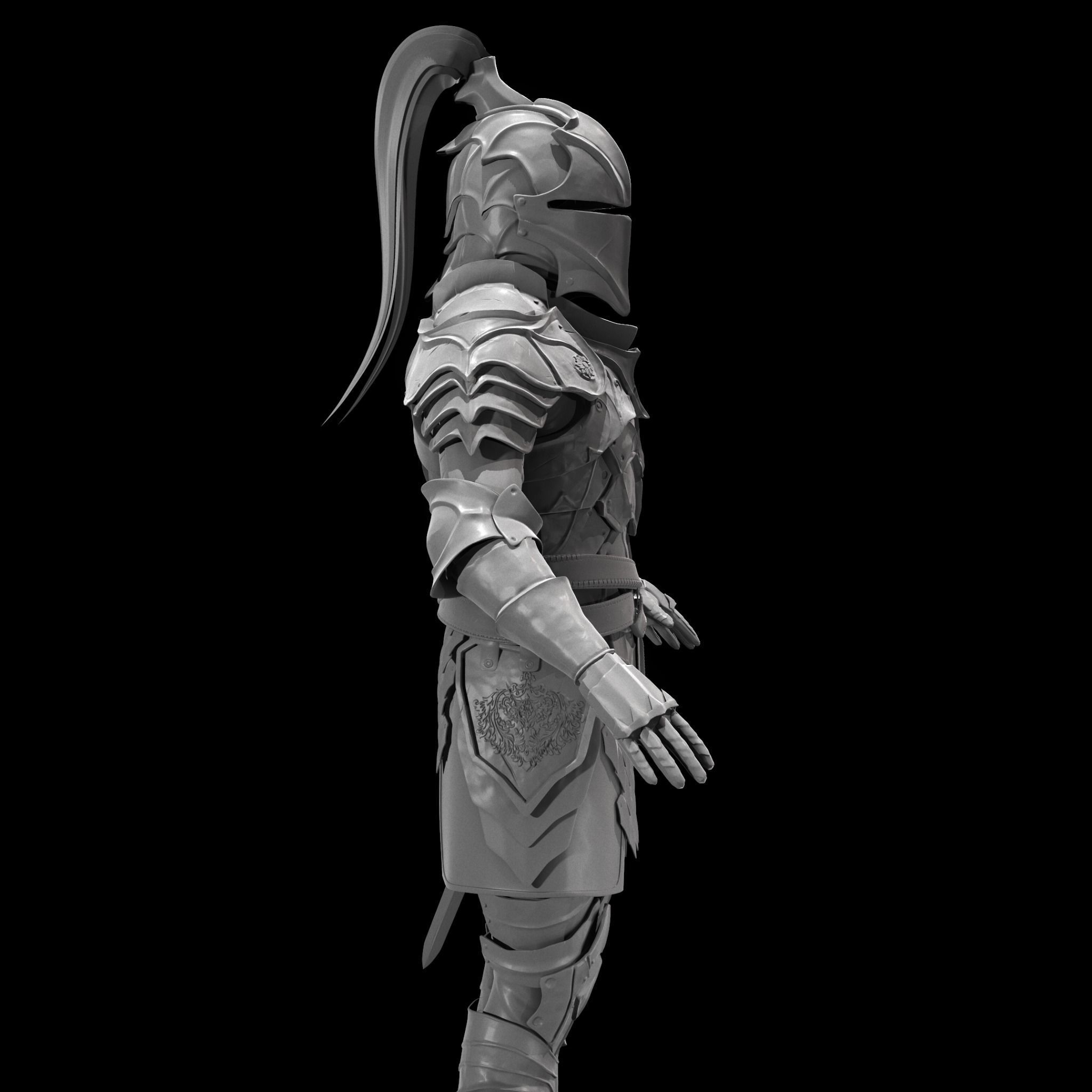 Dragon Fantasy Knight 3D model_3