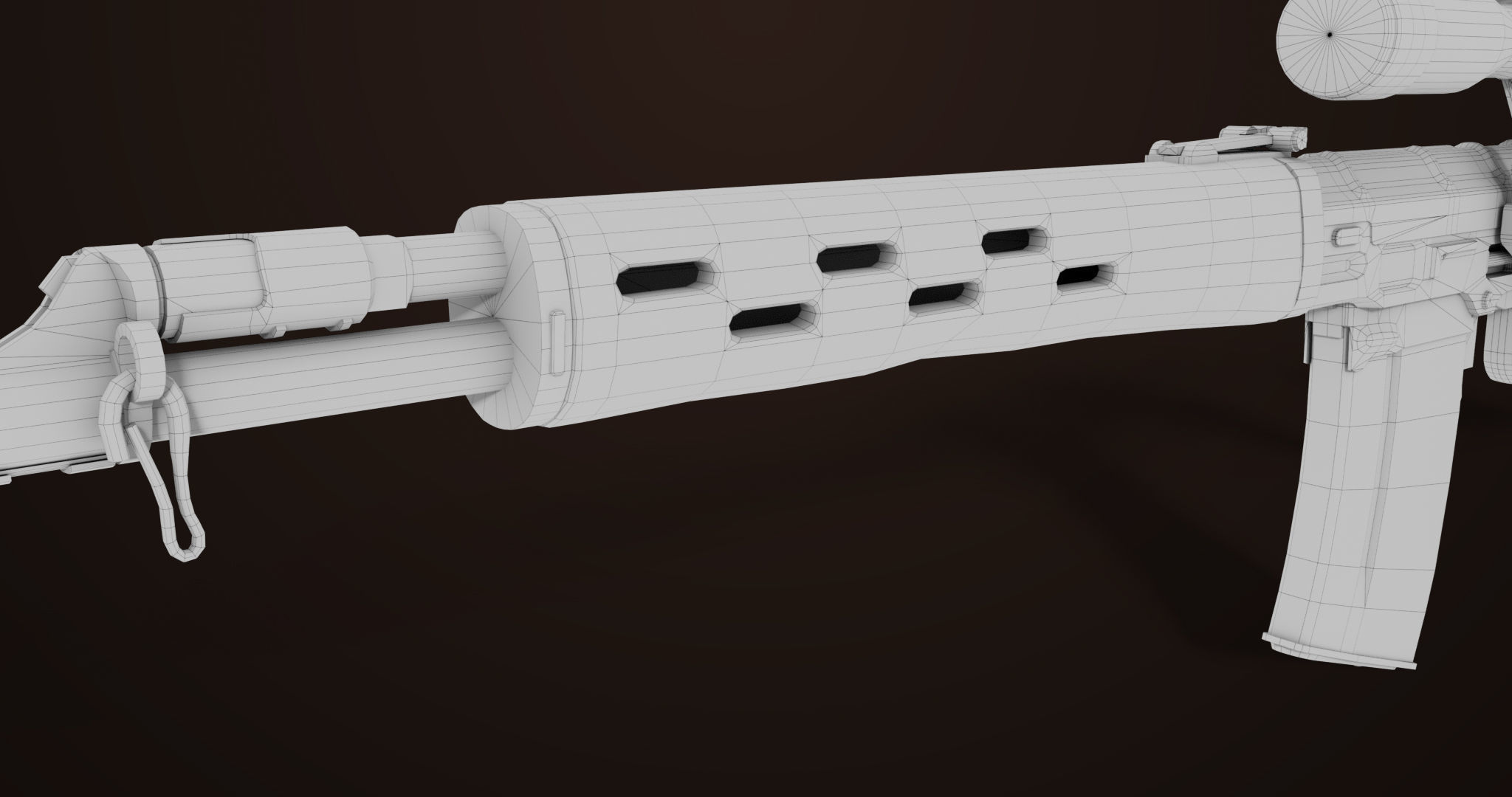 Sniper Rifle 01 Wood Rig All PBR Unity Ue Textures Low-poly 3D model_41