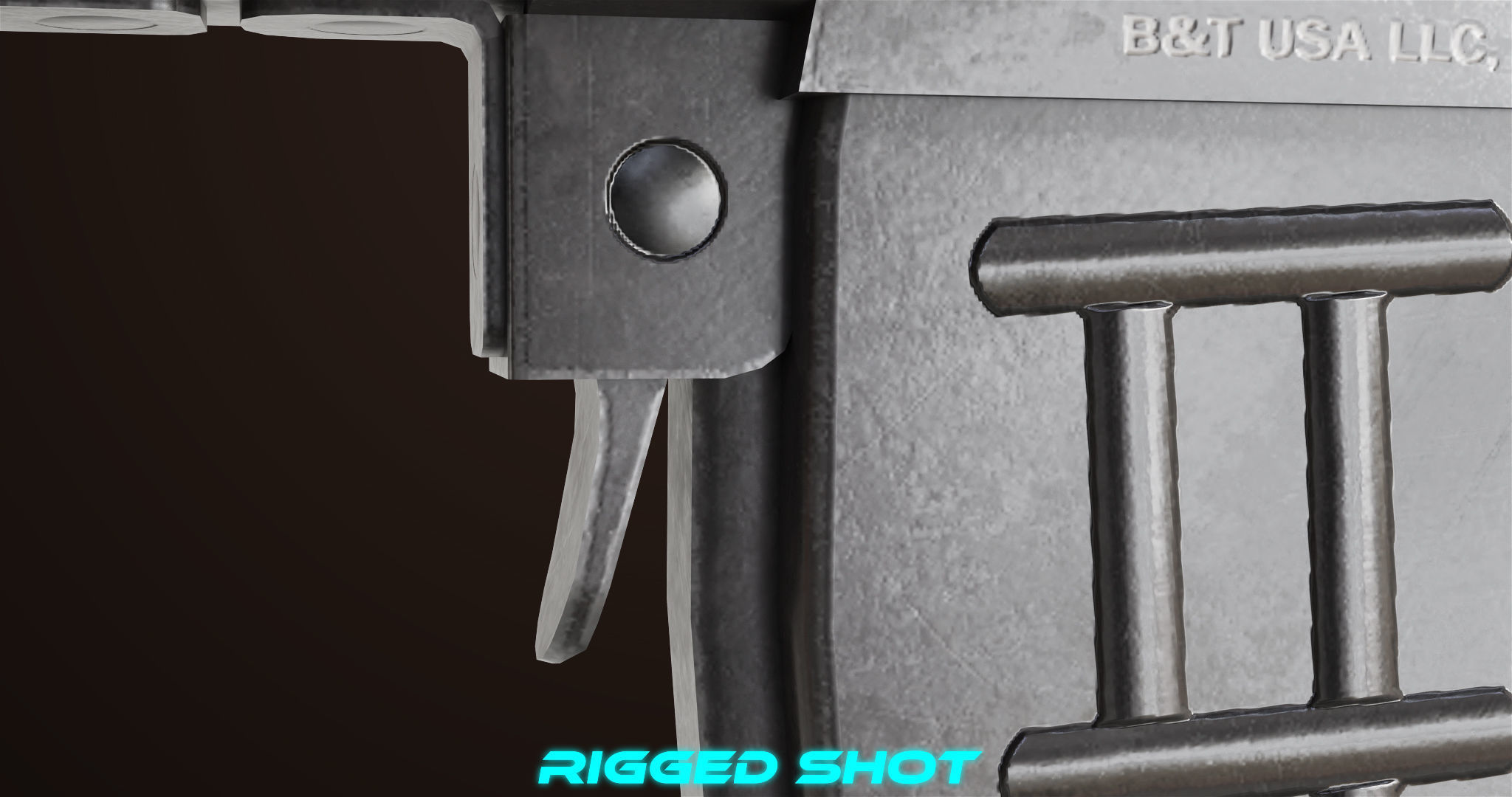 Sniper Rifle 01 Wood Rig All PBR Unity Ue Textures Low-poly 3D model_22