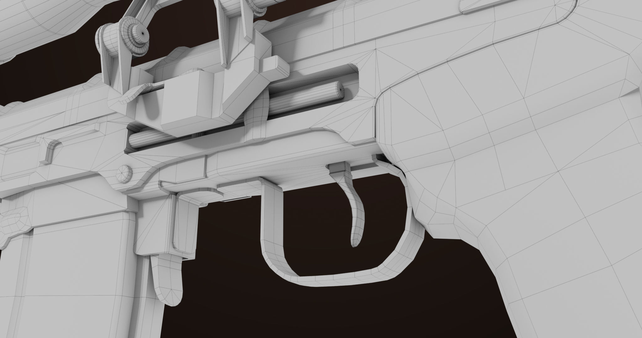 Sniper Rifle 01 Wood Rig All PBR Unity Ue Textures Low-poly 3D model_38