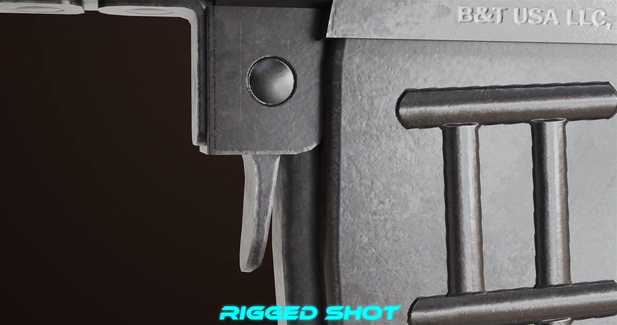 Sniper Rifle 01 Wood Rig All PBR Unity Ue Textures Low-poly 3D model_23