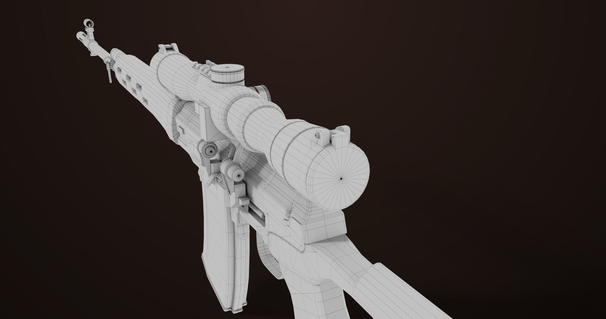 Sniper Rifle 01 Wood Rig All PBR Unity Ue Textures Low-poly 3D model_36