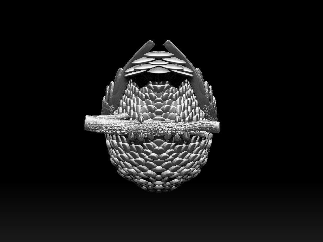 Bird on a branch 3D print model_24