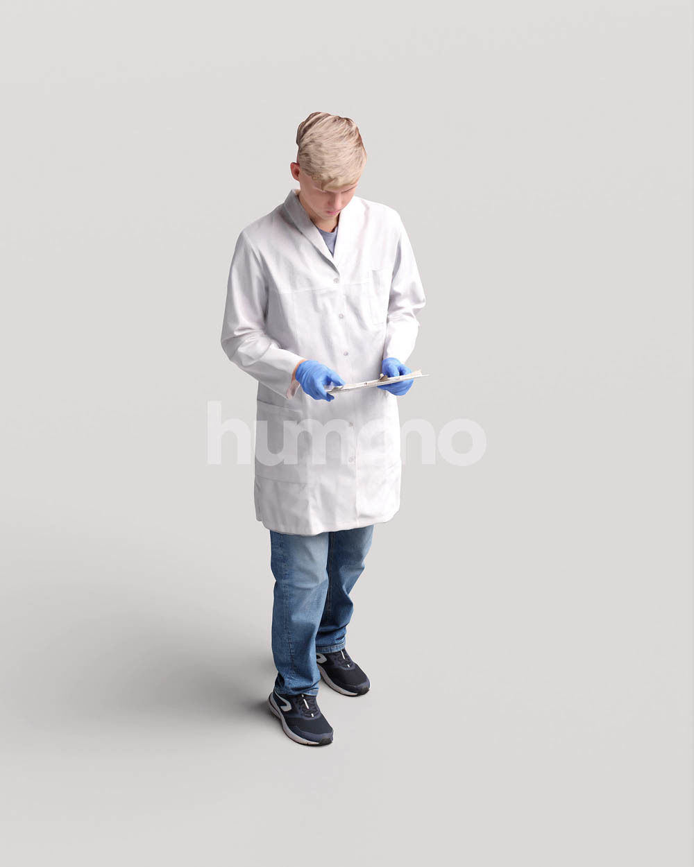 Humano scientist man in lab coat - 033-3281 3D model_9