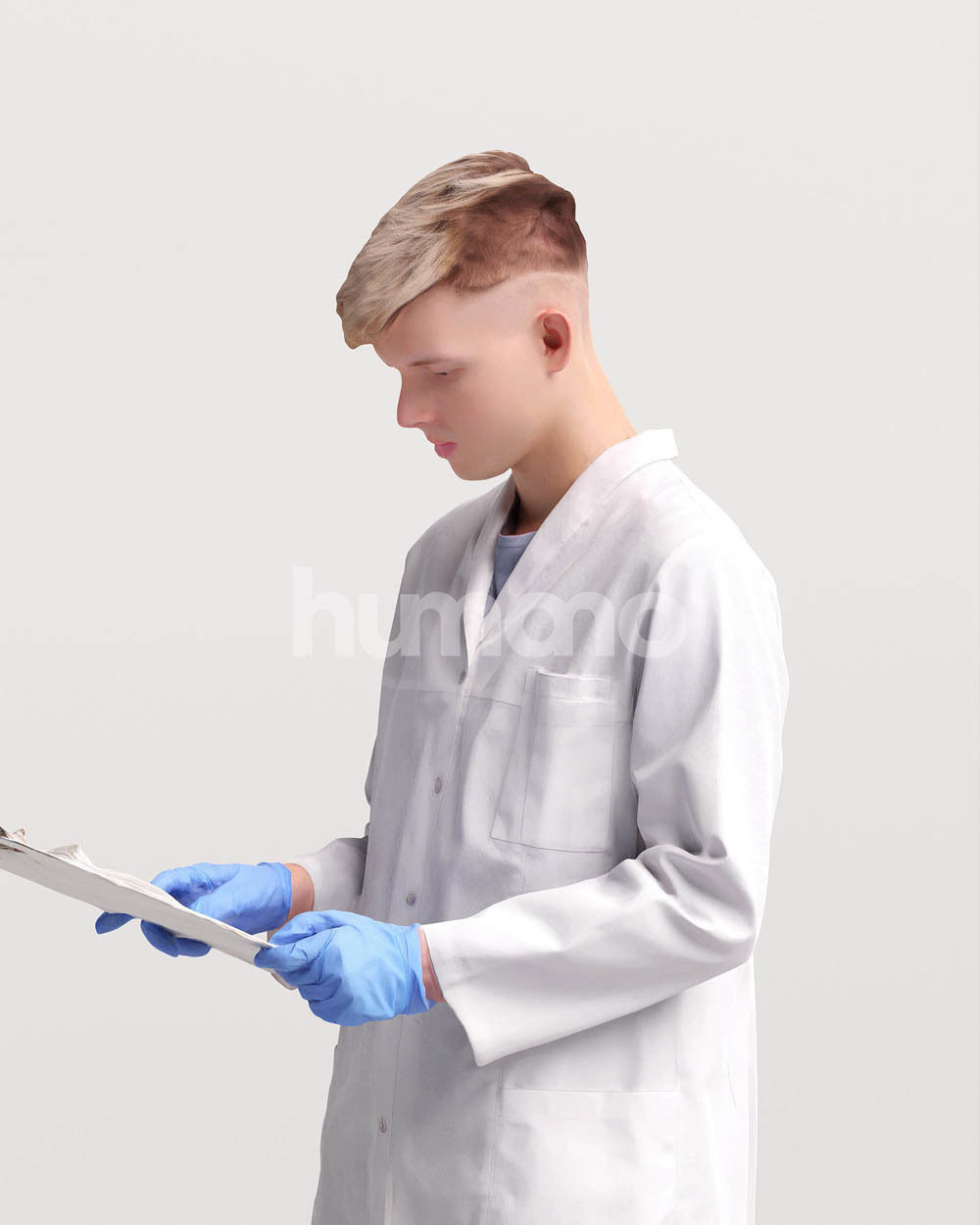 Humano scientist man in lab coat - 033-3281 3D model_8