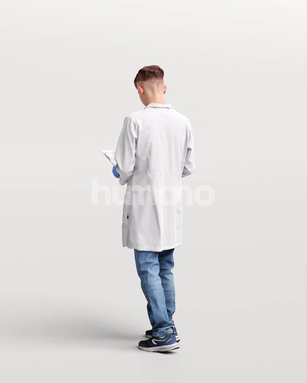 Humano scientist man in lab coat - 033-3281 3D model_5