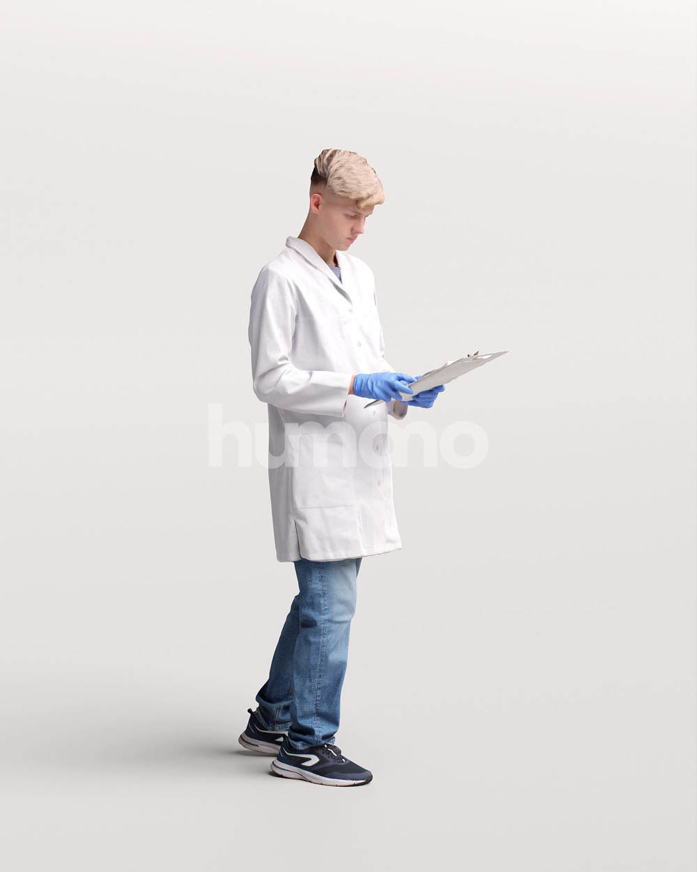 Humano scientist man in lab coat - 033-3281 3D model_3