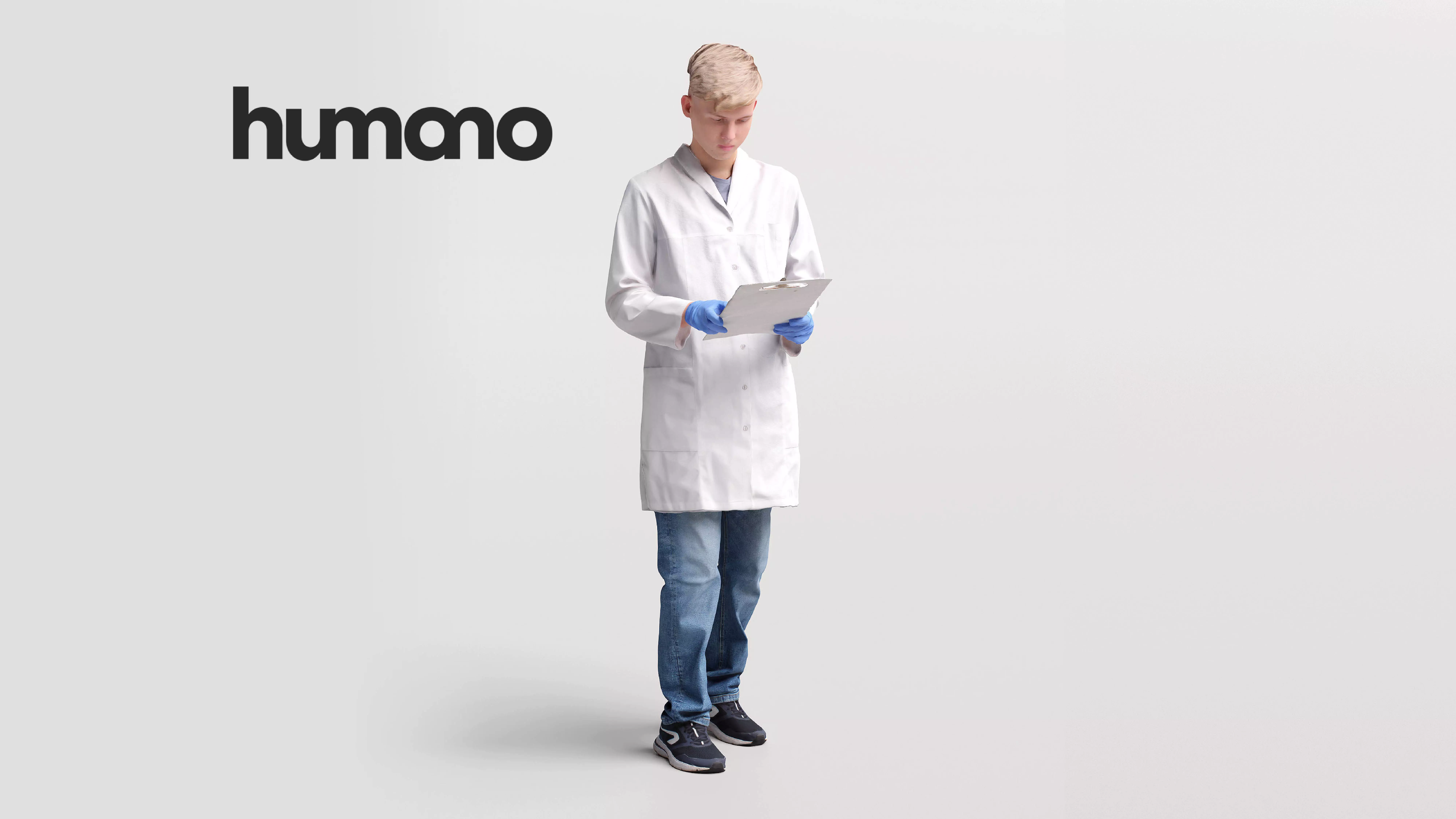 Humano scientist man in lab coat - 033-3281 3D model_0