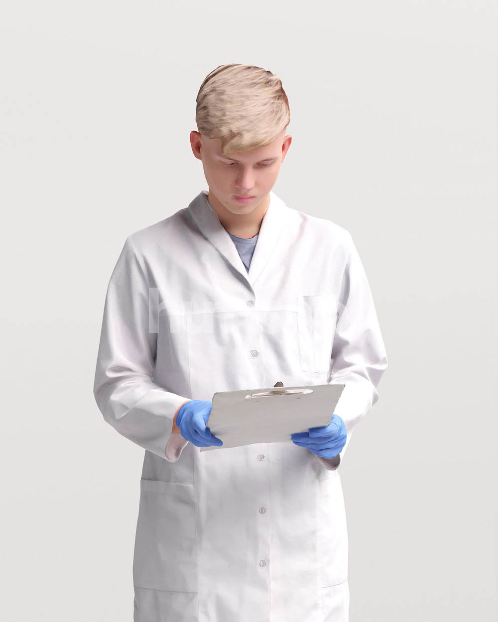 Humano scientist man in lab coat - 033-3281 3D model_7
