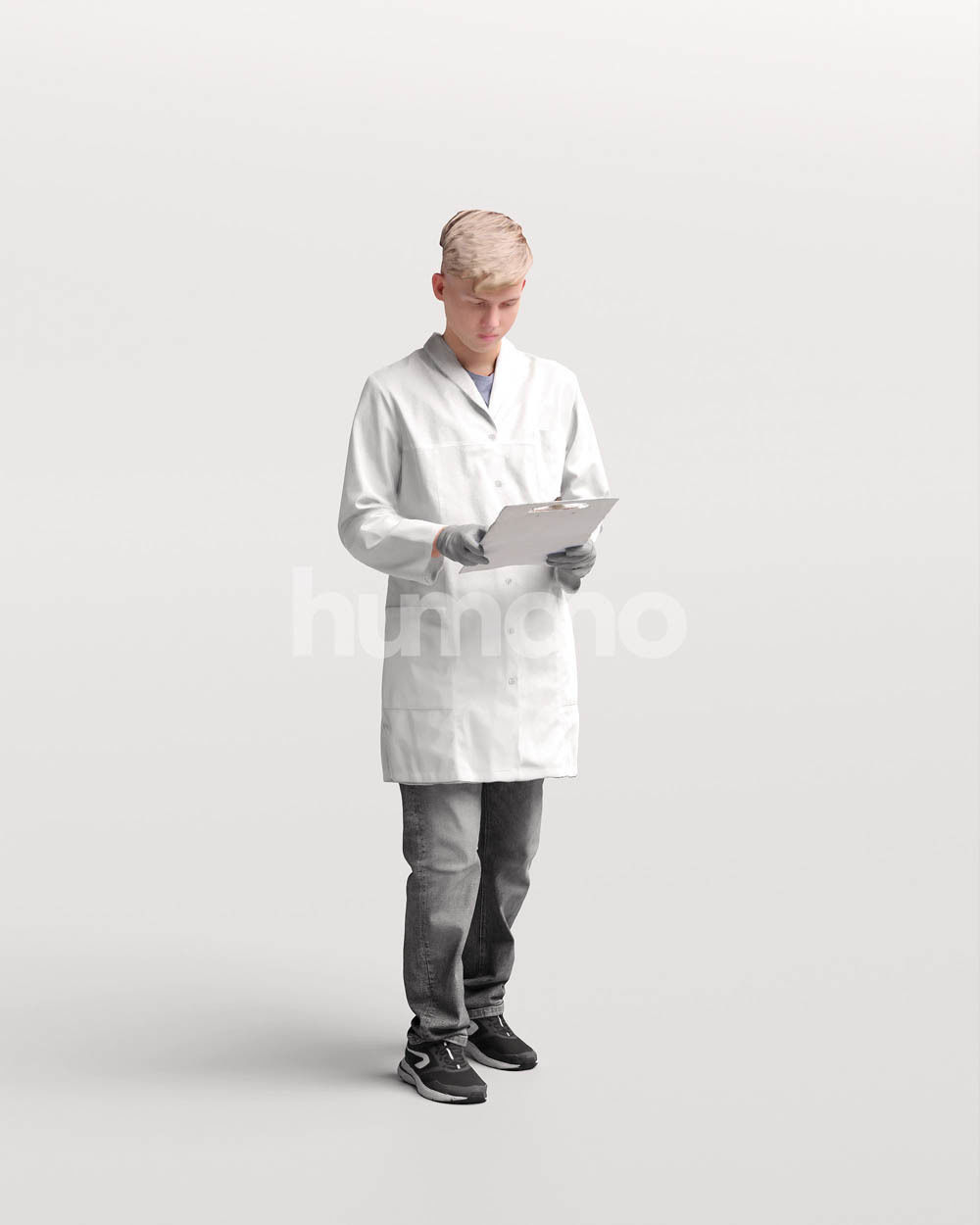 Humano scientist man in lab coat - 033-3281 3D model_10